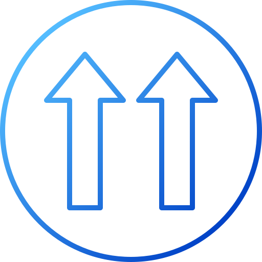flèches vers le haut Generic gradient outline Icône