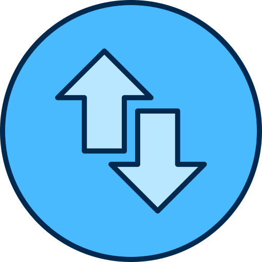 Up and down arrows Generic color lineal-color icon