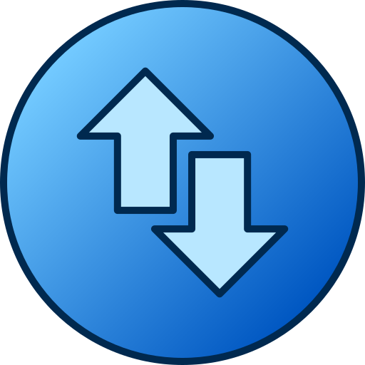 Up and down arrows Generic gradient lineal-color icon