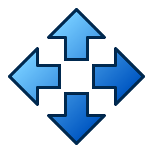 cuatro flechas Generic gradient lineal-color icono