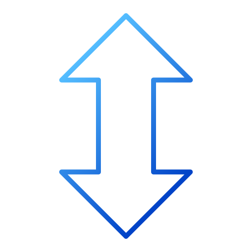 pijlen omhoog en omlaag Generic gradient outline icoon