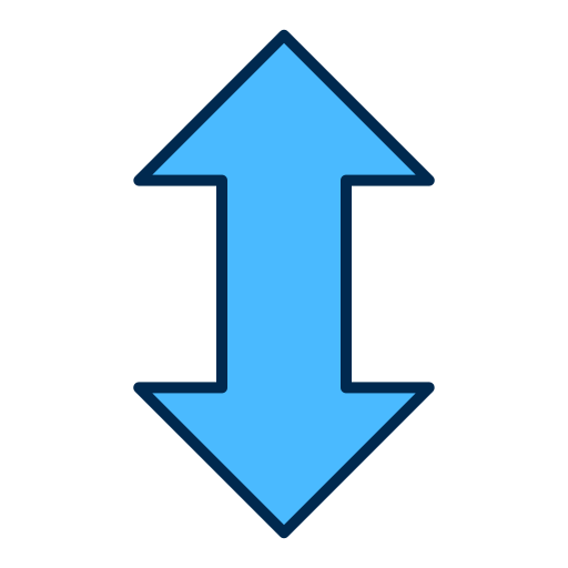 pijlen omhoog en omlaag Generic color lineal-color icoon