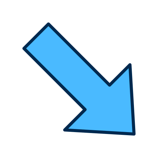 Down right arrow Generic color lineal-color icon