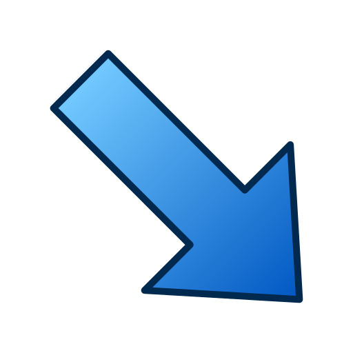 Down right arrow Generic gradient lineal-color icon