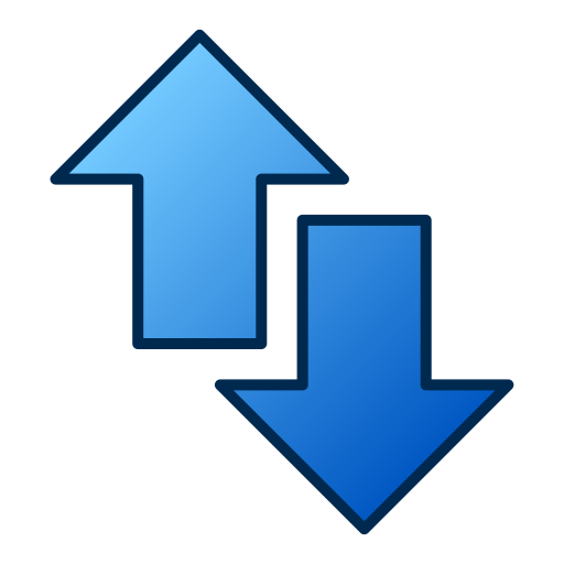 flechas arriba y abajo Generic gradient lineal-color icono