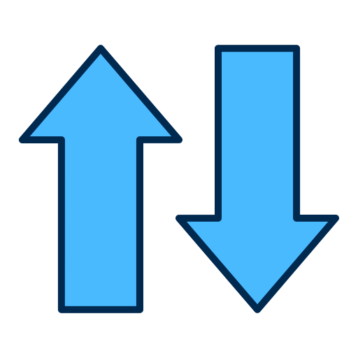 Up and down arrows Generic color lineal-color icon