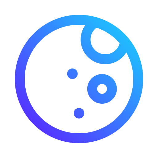 Full moon Generic gradient outline icon