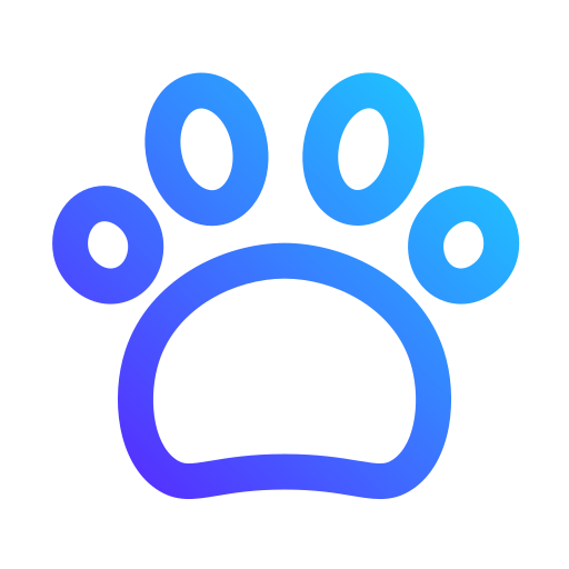 Paw Generic gradient outline icon