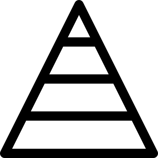 피라미드 Basic Rounded Lineal icon