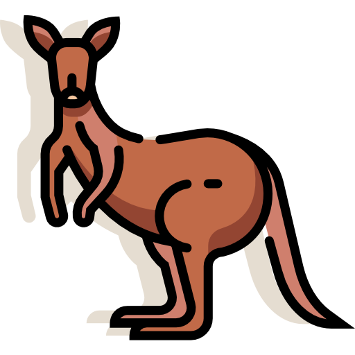 kangoeroe Chanut is Industries Lineal Color icoon