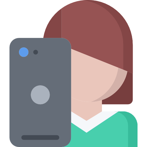 selfie Coloring Flat ikona