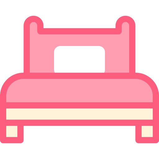 싱글 침대 Detailed color Lineal color icon