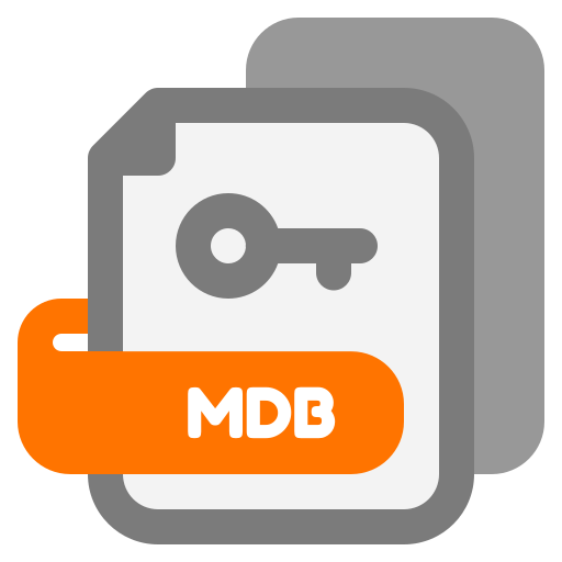 mdb-datei Generic color fill icon