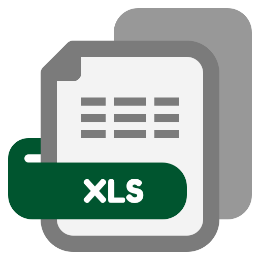 Xls file Generic color fill icon