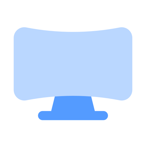 zakrzywiony monitor Generic color fill ikona