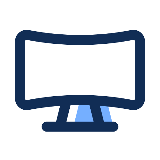 monitor curvo Generic color lineal-color icono