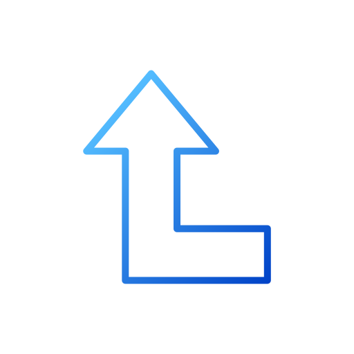 linksboven Generic gradient outline icoon
