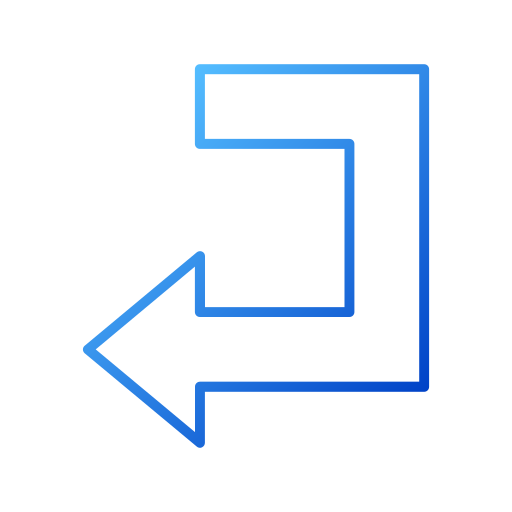 Turn left Generic gradient outline icon