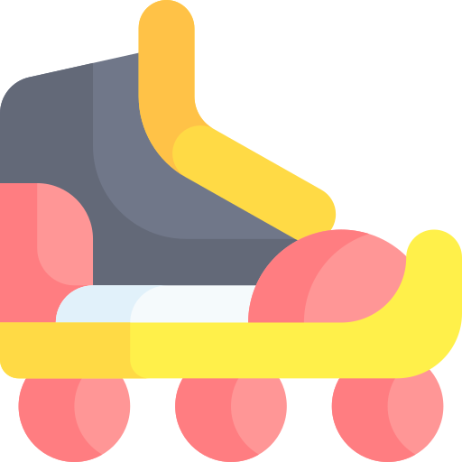 rollerblade Kawaii Flat icoon