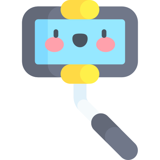 Selfie stick Kawaii Flat icon