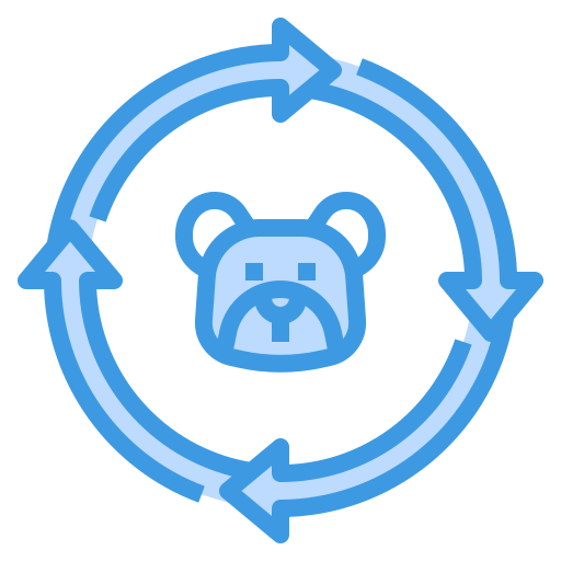 Bear market itim2101 Blue icon