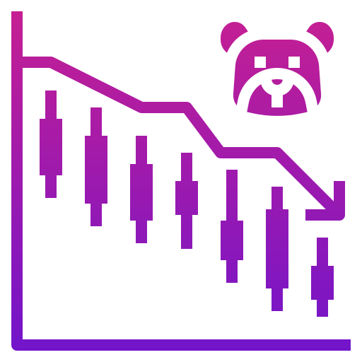 Медвежий рынок Generic gradient outline иконка