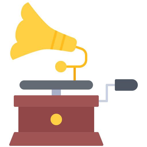 grammophon Coloring Flat icon