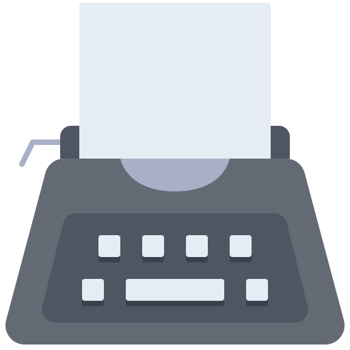 máquina de escribir Coloring Flat icono