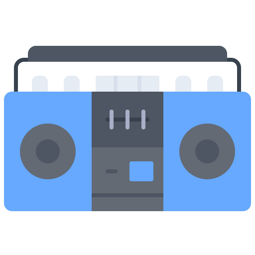 Record player Coloring Flat icon