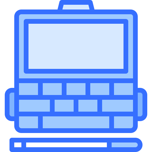 Computer Coloring Blue icon