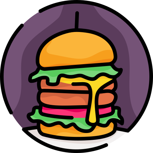 hamburguesa bqlqn Lineal Color icono