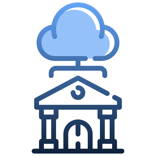 banca en la nube Generic gradient outline icono