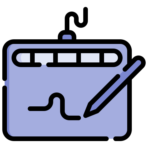 tableta de dibujo Generic color outline icono