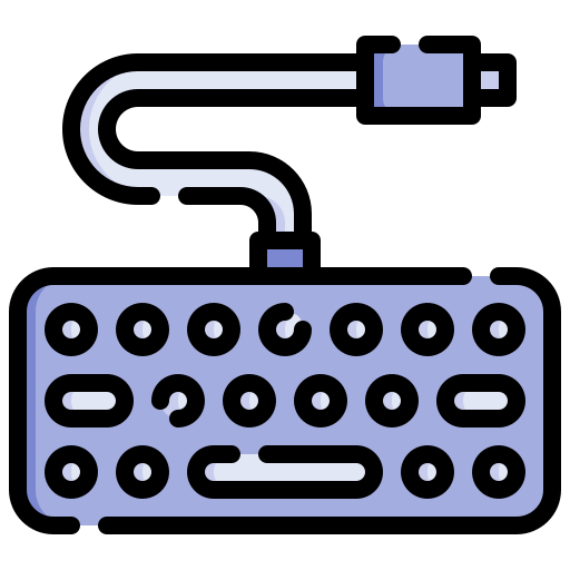 teclado electrónico Generic color outline icono
