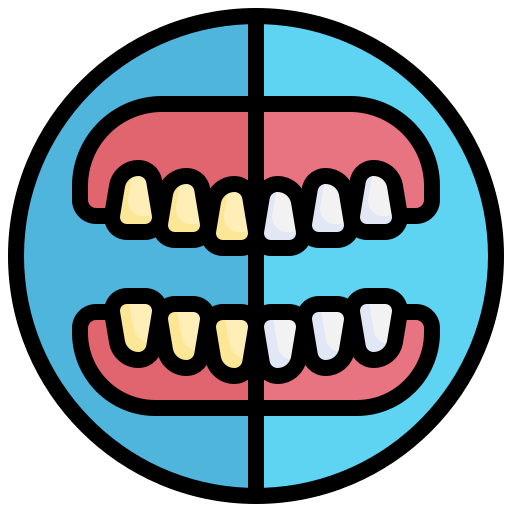 Отбеливание зубов Generic color outline иконка