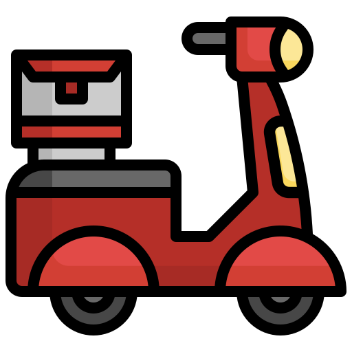 Delivery bike Generic color outline icon