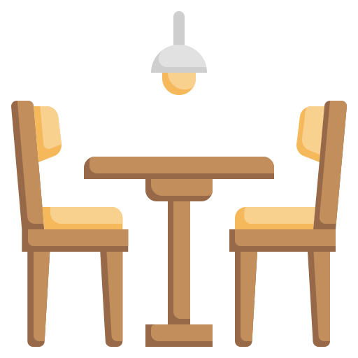 Dinner table Generic color fill icon