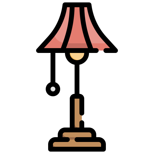 lampada da pavimento Generic color outline icona
