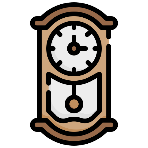 reloj de pared Generic color outline icono