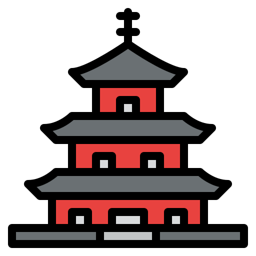 Pagoda Iconixar Lineal Color icon