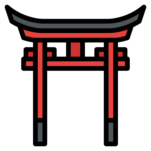 Torii gate Iconixar Lineal Color icon