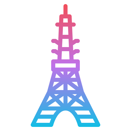torre di tokyo Iconixar Gradient icona