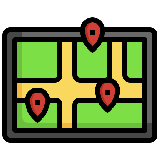 lokalizacja na mapie Generic color outline ikona