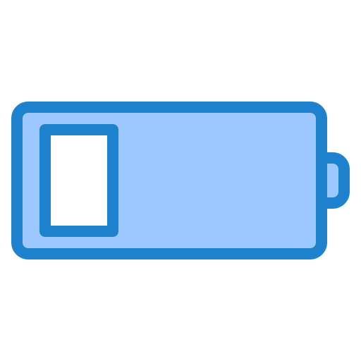 Battery level srip Blue icon