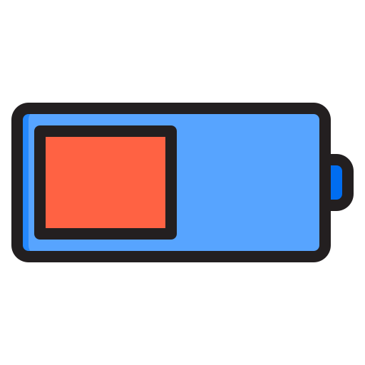 nivel de bateria srip Lineal Color icono