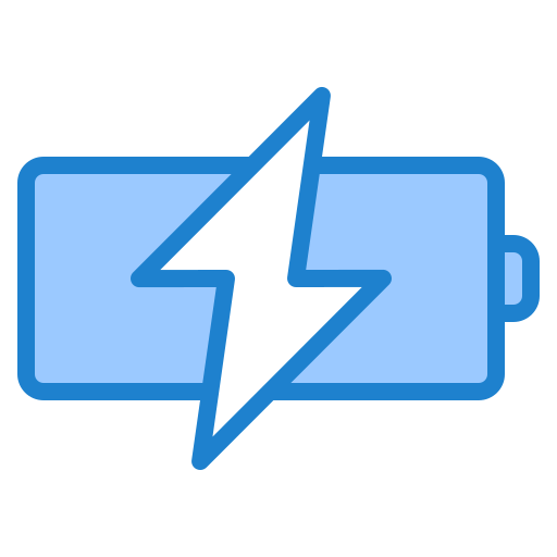 Battery charge srip Blue icon