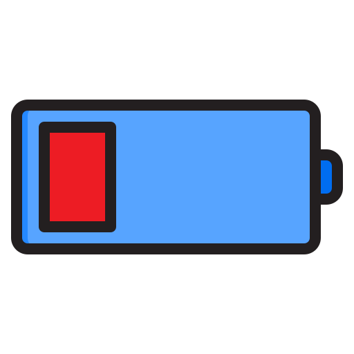 batterijniveau srip Lineal Color icoon