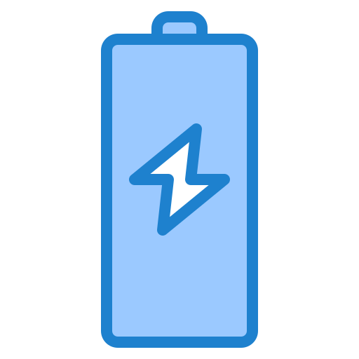batterij opladen srip Blue icoon