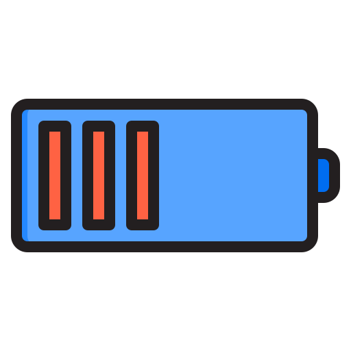 batterijniveau srip Lineal Color icoon