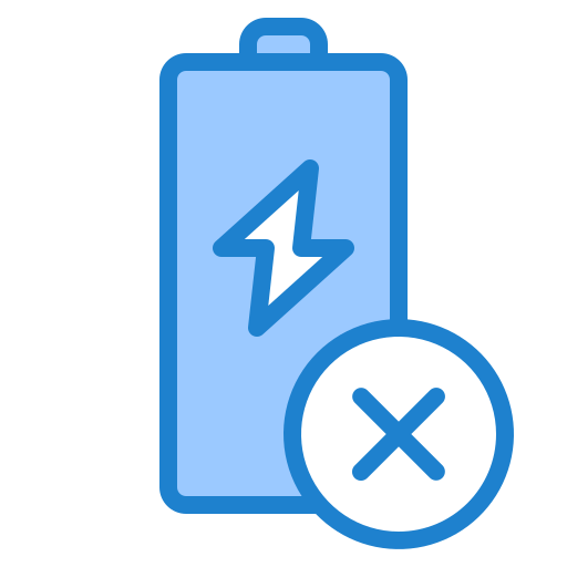 batterij opladen srip Blue icoon